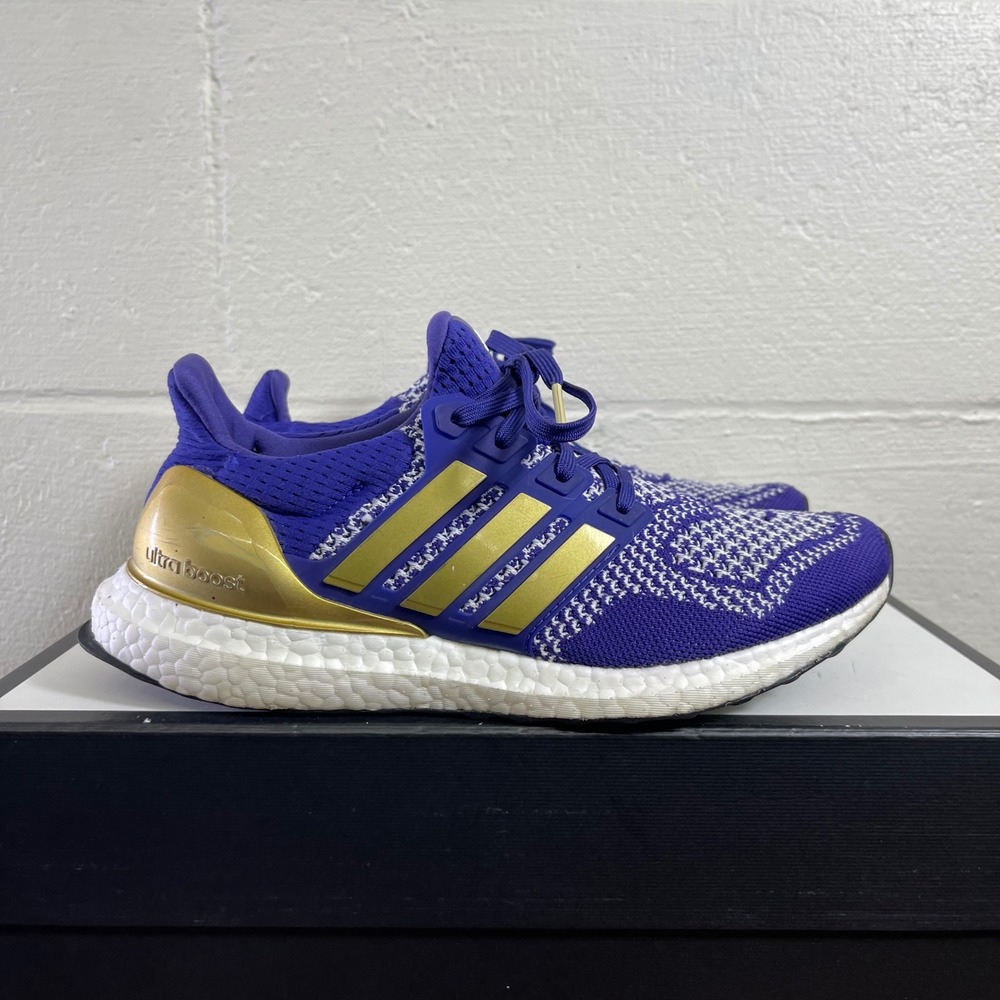 Adidas UltraBoost 1.0 Washington Huskies Purple Gold Running Shoes Men's 7 US